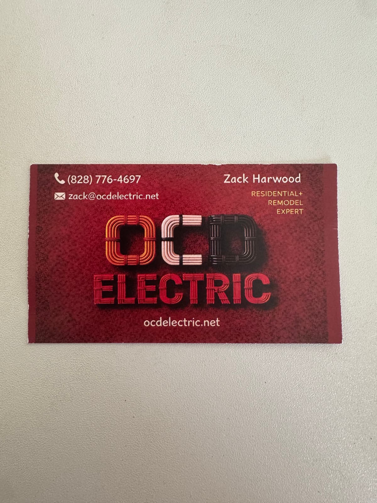 OCD Electric business card